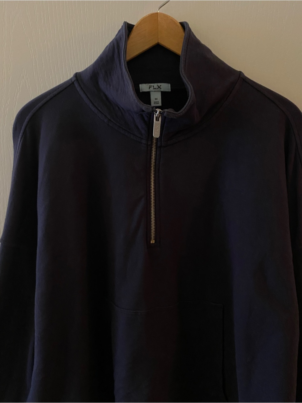 FLX Women’s Cropped Square Fit 1/2 Zip Mockneck Sweatshirt - 2X - Picture 4 of 13